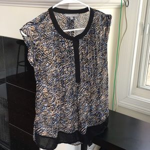 Barely worn sheer printed shirt